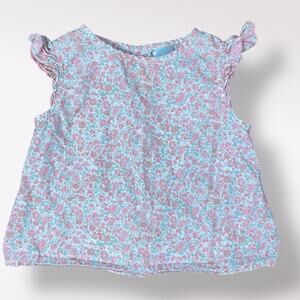 Edgehill Collection Floral Buttoned Blouse Toddlers 3T Pink White